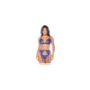 Ensemble sexy 3 pièces avec broderie brillante 